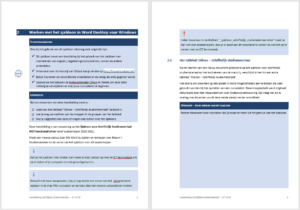 Screenshot uit handleiding sjabloon schriftelijk studiemateriaal